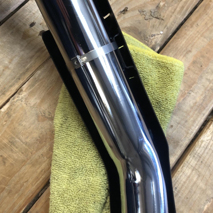 Indian Scout Bobber / Rogue front exhaust header with heatshield